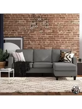 image of Queer Eye Brighton Sectional Sofa - Grey Linen