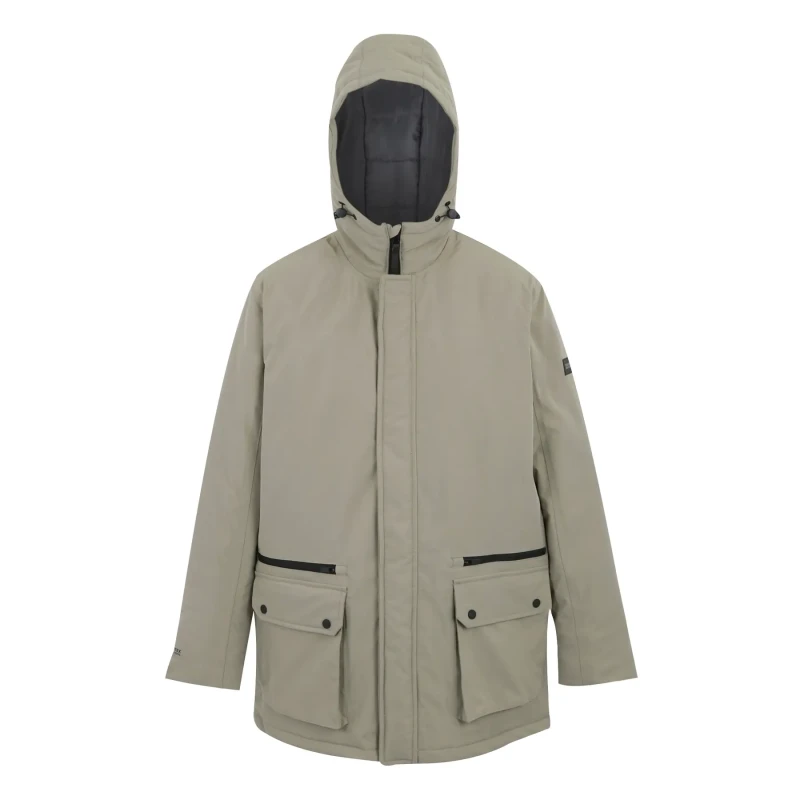 Image of Regatta Regatta Men Rhodo Hooded Waterproof Breathable Insulated Jacket in Yellow Size: Medium Yellow M Male 5063516100676