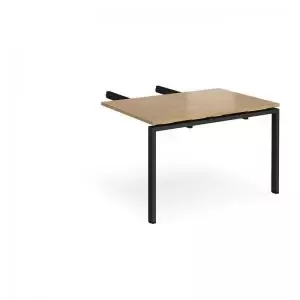 image of Adapt add on unit double return desk 800mm x 1200mm - Black frame and