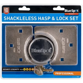 image of 77030 Shackleless Hasp & Lock Set - Bluespot