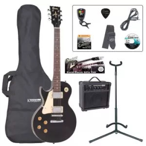 image of Encore E99 Left Hand Electric Guitar Outfit- Gloss Black