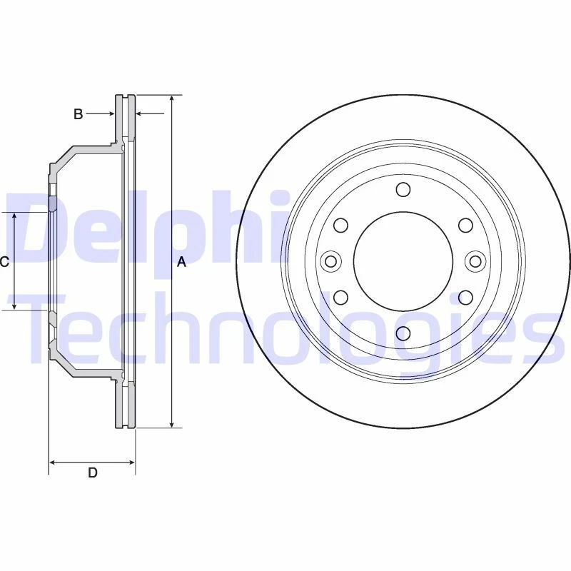 Image of DELPHI Brake disc DELPHI BG4692C