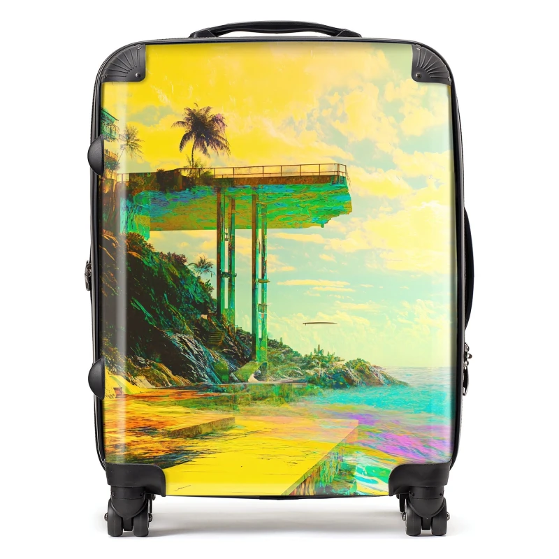 Image of Designer Luggage Elena Sable: 00011 Suitcase Size: Medium Multicolor Unisex Medium