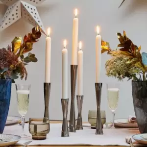Image of Parker 5 Piece Silver Candle Centerpiece H42cm W27.5cm