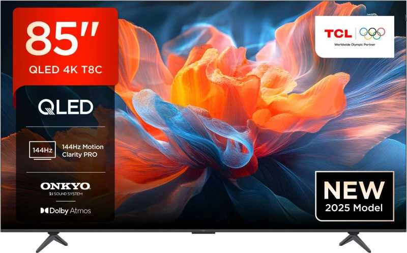 Image of TCL 85" 85T8C-UK Smart 4K Ultra HD HDR QLED TV
