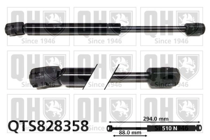Image of QUINTON HAZELL Bonnet strut QUINTON HAZELL QTS828358