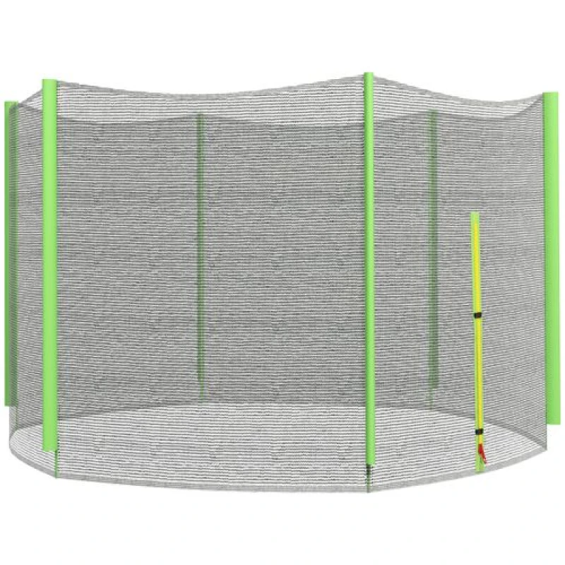 Image of SPORTNOW 10ft Trampoline Net Replacement Safety Net with Zipped Door, Green Green