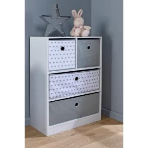 Image of Jazz 2+2 Cubes Storage Unit with Printed Hearts and Drawers