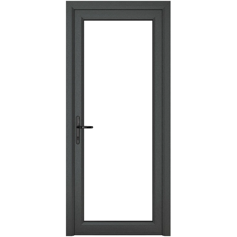 Image of Crystal Triple Glazed Single Door Full Glass Grey/White Rh 840 X 2090Mm Clear, Grey 3RRHGW84209CLTG