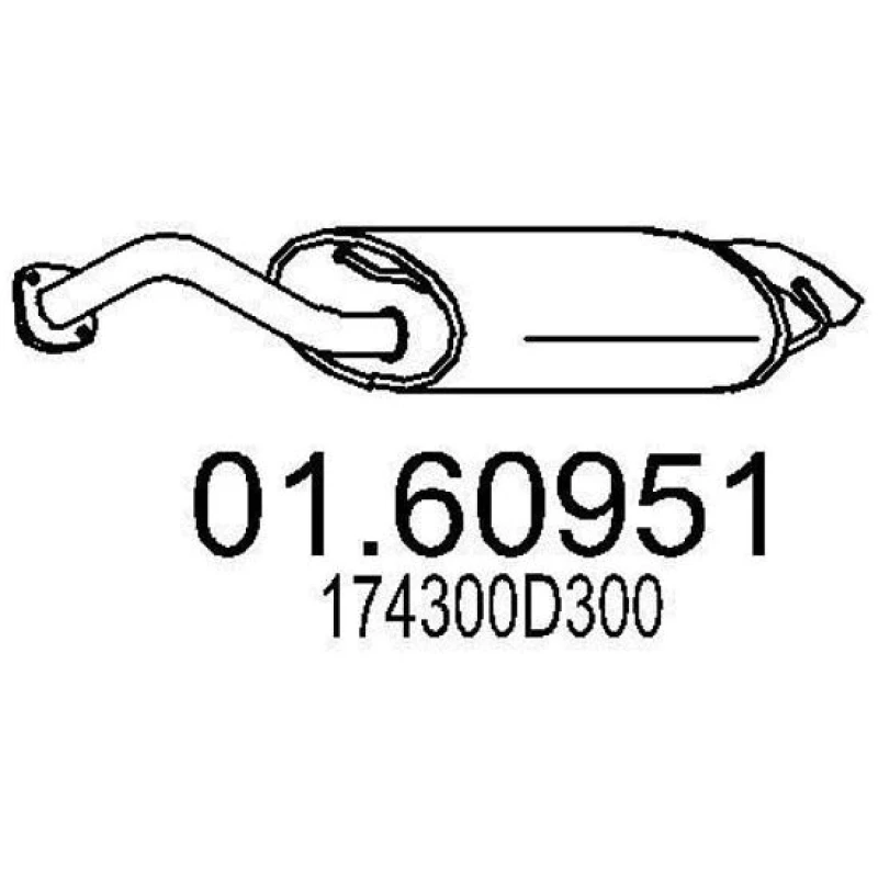 Image of MTS 01.60951 Rear silencer End Silencer (3437)