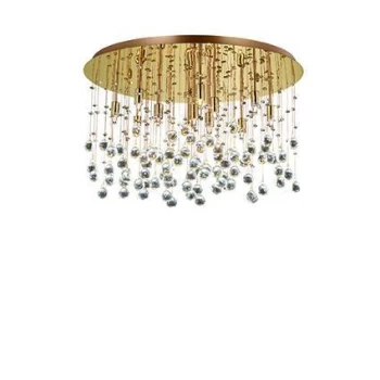 Image of Moonlight 12 Light Large Semi Flush Ceiling Pendant Gold, G9