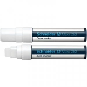 Image of Schneider Maxx 260 Liquid Chalk Chisel Tip Marker 2-15mm White