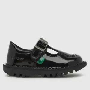 Image of Kickers Black kick t bar v Girls Toddler Shoes