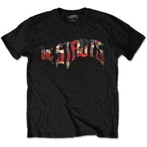 Image of The Struts - Union Jack Logo Mens Large T-Shirt - Black