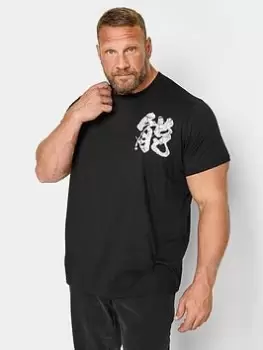 Image of BadRhino Badrhino Samurai Front And Back T-Shirt Black, Size 1Xl, Men