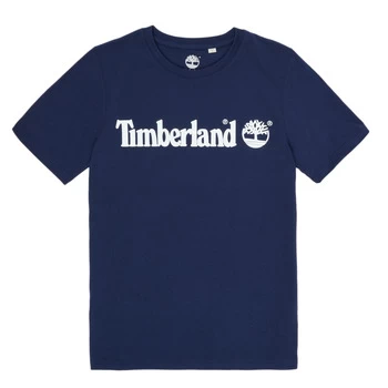 image of Timberland VUILL boys's Childrens T shirt in Blue - Sizes 6 years,8 years,10 years,12 years