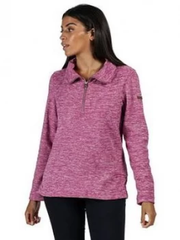 Image of Regatta Fidelia Quarter Zip Marl Fleece - Violet, Violet, Size 12, Women