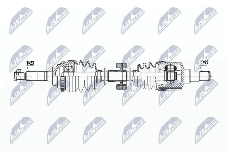 Image of NTY NPW-DW-051 Drive shaft Front Axle Right Drive Shaft (13)