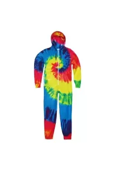 Image of Full Zip Rainbow Tie Dye Onesie
