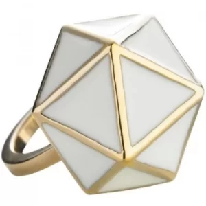 Image of Ladies STORM Gold Plated Geo Ring Size L