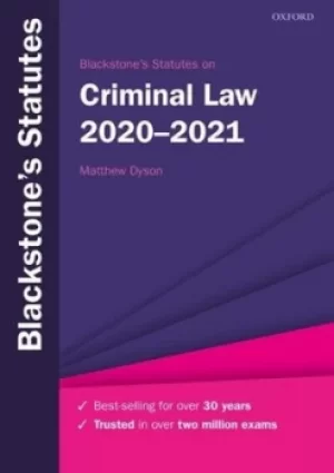 Image of Blackstones statutes on criminal law 2020-2021 by Matthew Dyson