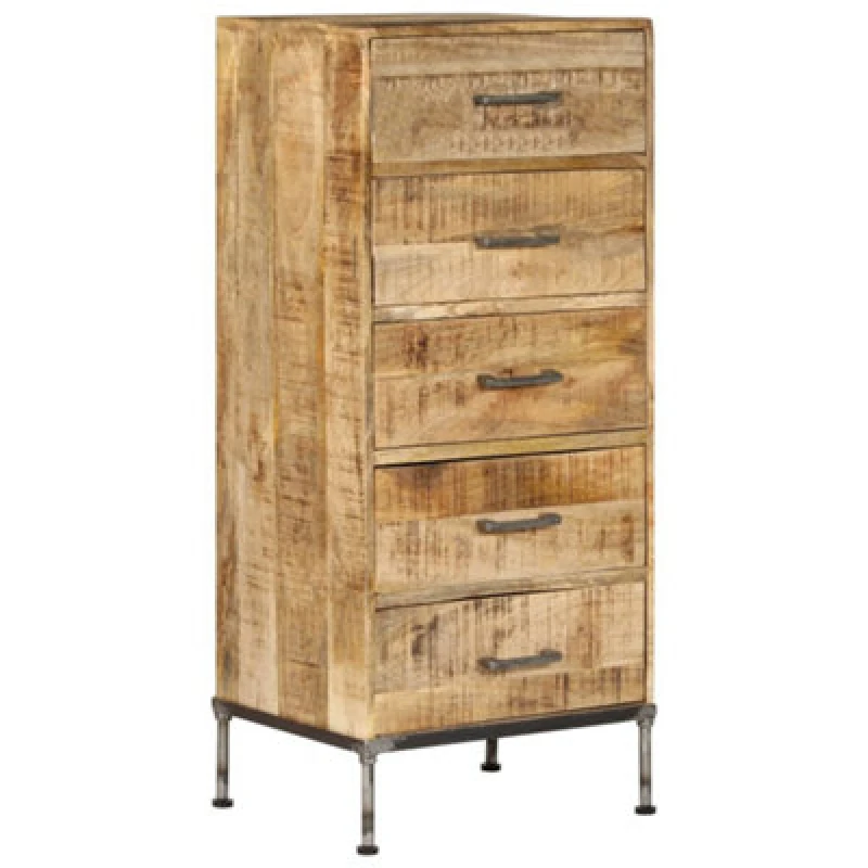 Image of vidaXL Solid Mango Wood Chest of Drawers Home Storage Cabinet Organiser Unit