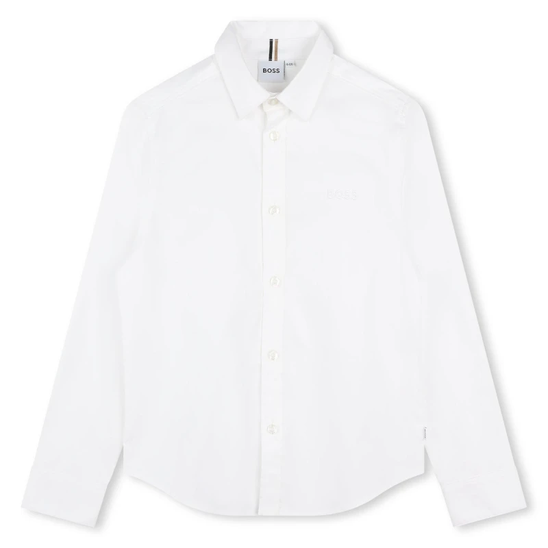 Image of Boss Kids Long Sleeve Shirt White male 10Y
