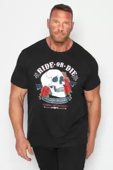 image of Skull Print T-Shirt