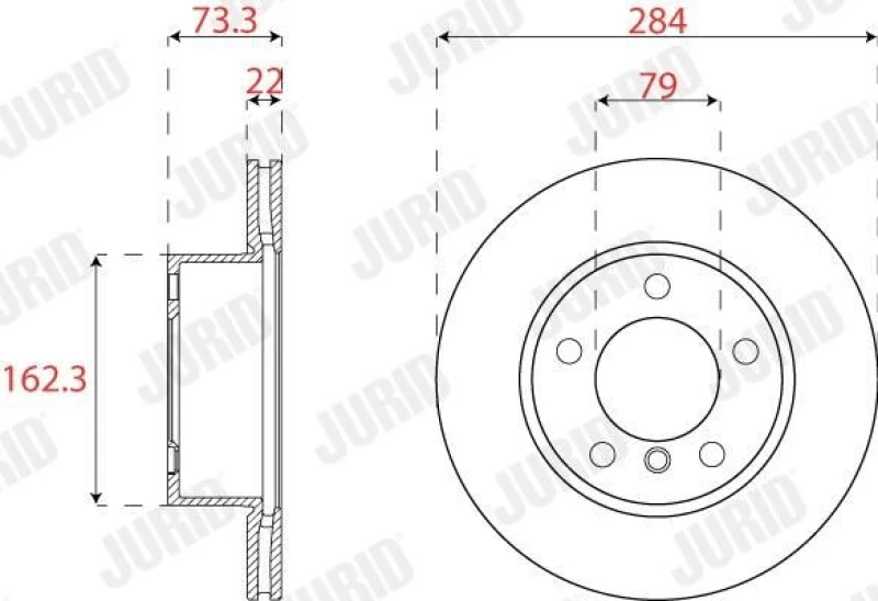 Image of Brake disc JURID 563322JC