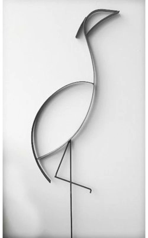 Image of Poppy Forge Heron Garden Art - Steel - W38.1 X H111.8cm - Bare Metal/ready To Rust