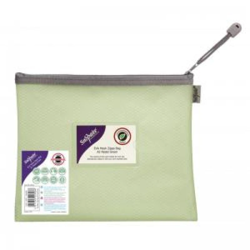 Image of EVA Pastel Mesh HC A5 Zippa Bag - Green- 3 Bags 15902 CTST15902