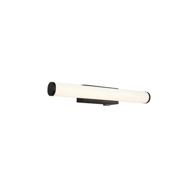 Image of Mattimo Modern 40cm Bathroom Wall Lamp Black Matt 3000K IP44
