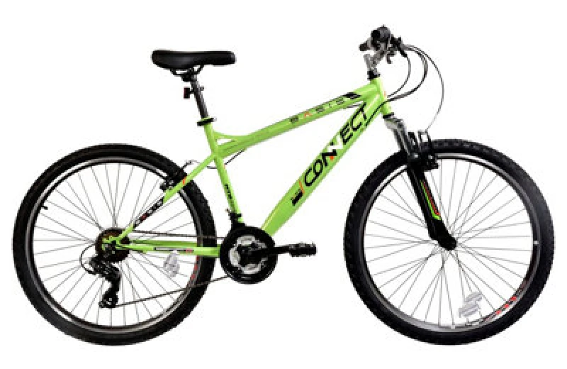 Image of Basis Connect Adult's Hardtail Mountain Bike, 26" Wheel - Green/black