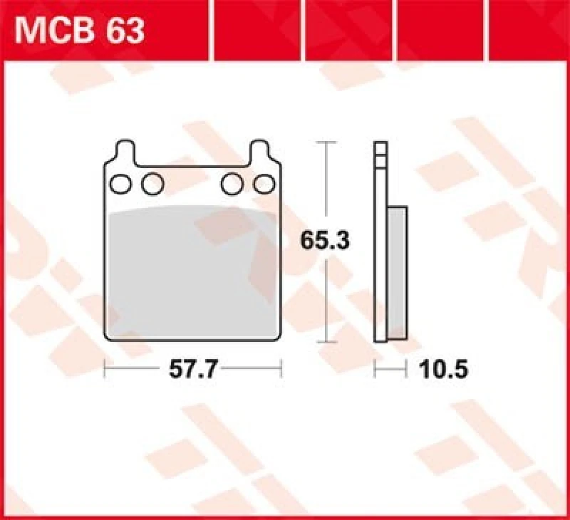 Image of TRW Lucas Brake pad MCB63