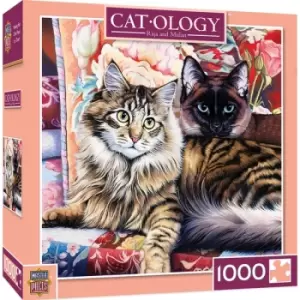 Image of Masterpieces Puzzle Cat-ology Raja and Mulan Puzzle 1000 piece jigsaw puzzle