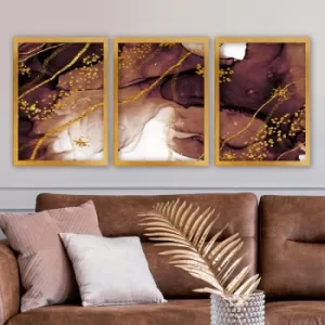 image of 3AC173 Multicolor Decorative Framed Painting (3 Pieces)