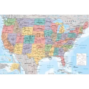 Image of USA Map Maxi Poster