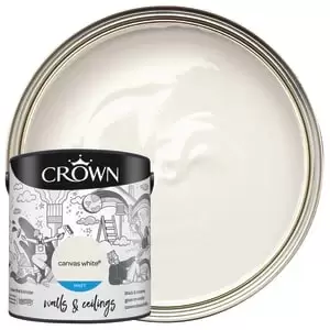 image of Crown Matt Emulsion Paint - Canvas White - 2.5L