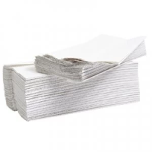 image of 2Work Flushable C-Fold Hand Towel Embossed 2-Ply White 96 Sheets Pack