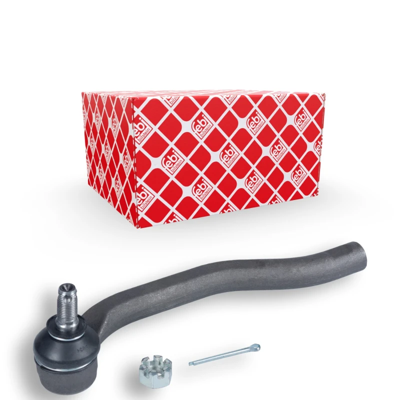 Image of FEBI BILSTEIN 42212 Track rod end Front Axle Right, with crown nut and split pin Tie Rod End (914)