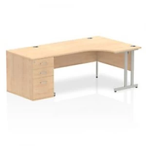 Image of Impulse 1600 Right Hand Cantilever Workstation 800 Pedestal Bundle Maple