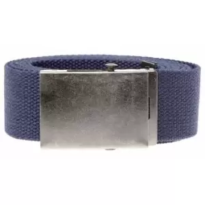 Duke Mens Kingsize Edward Plain Webbing Belt (2XL) (Navy)