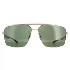 Image of Aviator Light Gold Black Green P8919