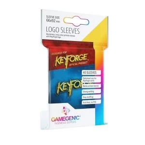 image of Keyforge Logo Card Sleeves: Blue 40 Sleeves - 1 Pack