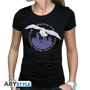 Image of Harry Potter - Hedwig Women'S Large T-Shirt - Black
