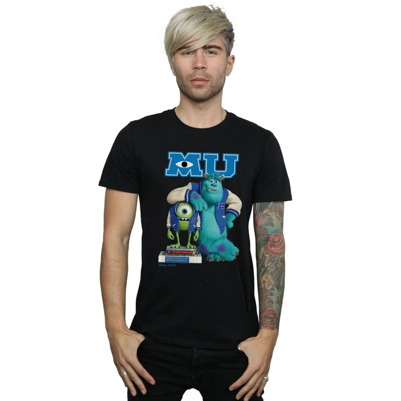 Image of Disney Men Monsters University Poster T-Shirt in Black Size: Small Black S Male 5057972611654