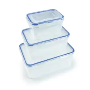 image of Lock N Lock 3 Piece Rectangular Set Clear