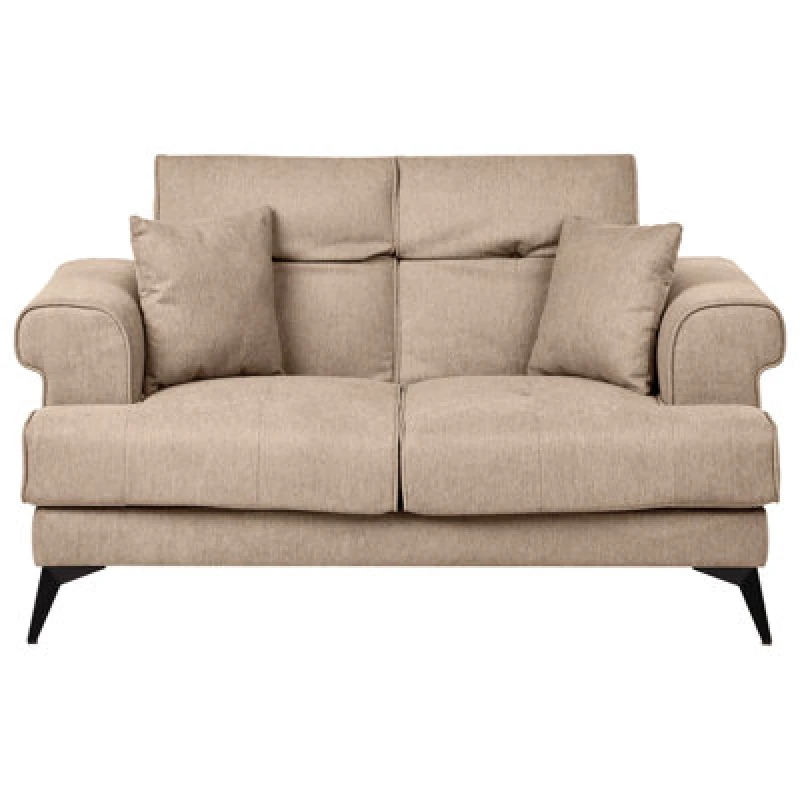 Image of Beliani Sofa 2 Seater Skive Fabric Light Brown