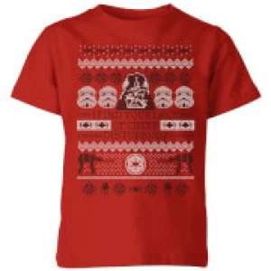 Image of Star Wars I Find Your Lack Of Cheer Disturbing Kids Christmas T-Shirt - Red - 11-12 Years