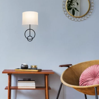Image of Asaf - 6983 White Black Wall Lamp